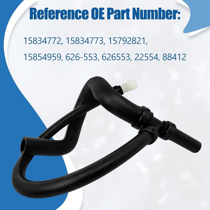 QFISH 15834773 Engine Lower Heater Outlet Radiator Hose Compatible with Chevy SiLverado Tahoe Avalanche Suburban GMC Sierra Yukon Hummer H2 CadiLLac EscaLade Replace 15834772 15792821 15854959 626-553 - Image 2
